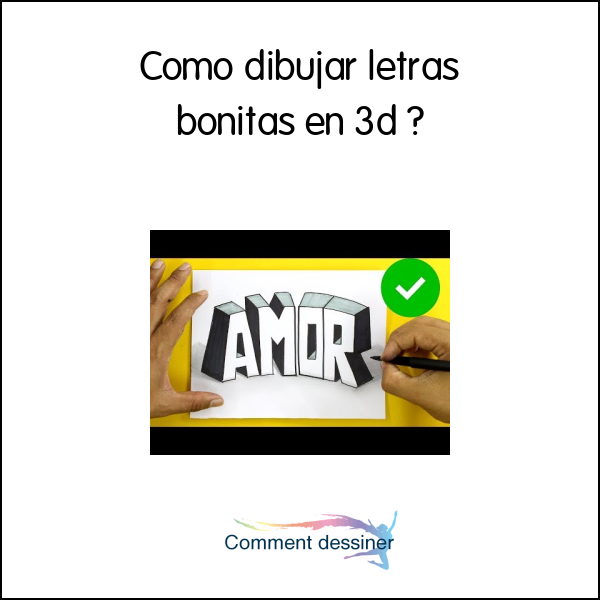 Como dibujar letras bonitas en 3d